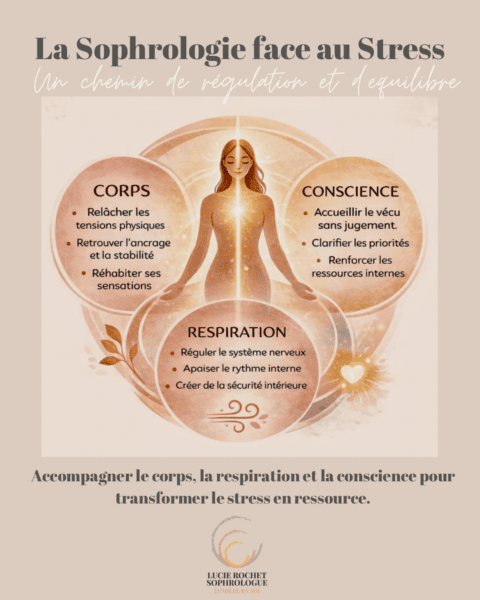 Illustration à propos de la respiration, la conscience et le corps.